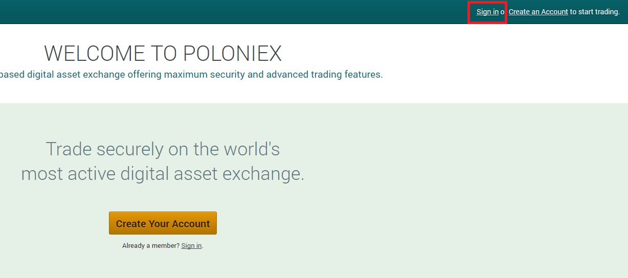POLONIEX（ポロ二エックス）の入金方法手順