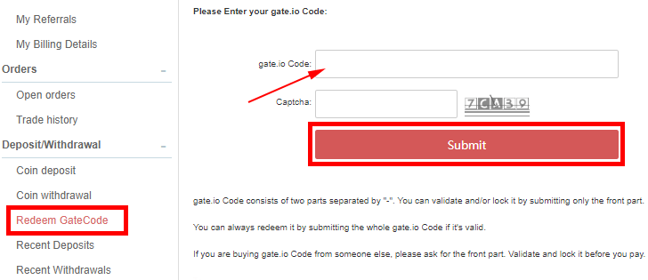 gate.io（ゲート）の出金手順