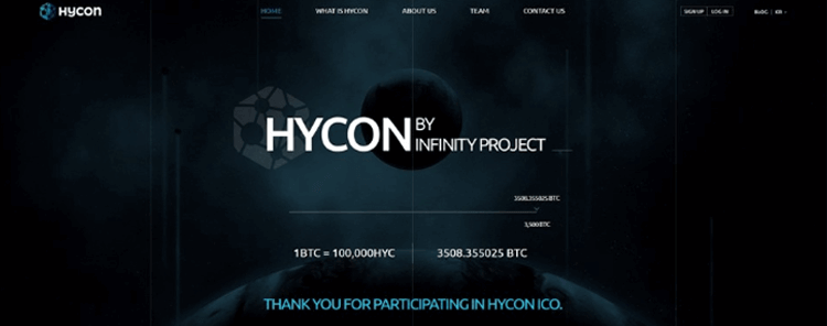 HYCONウェブサイト